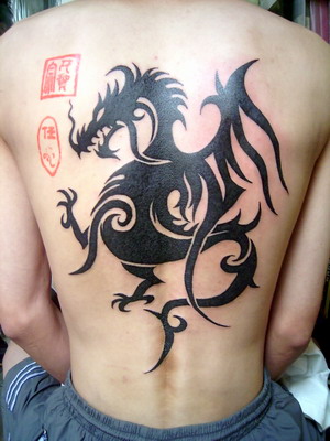 chinese dragon tattoo designs men have a male character brave and strong 