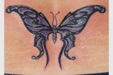 blue butterfly tattoos. Blue butterfly tattoo