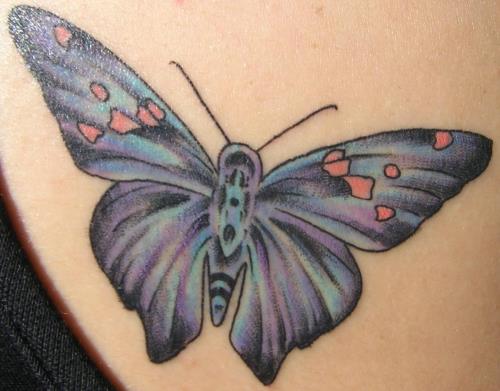 blue butterfly tattoos. Blue butterfly tattoo
