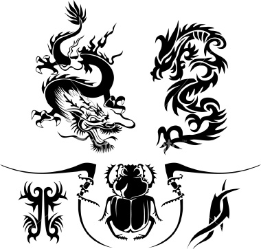 free tattoo designs. Dragon free tattoo design