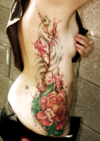 flower tattoo design. large flower tattoo designs