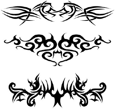 lower back tribal tattoo designs. three art lower back tribal