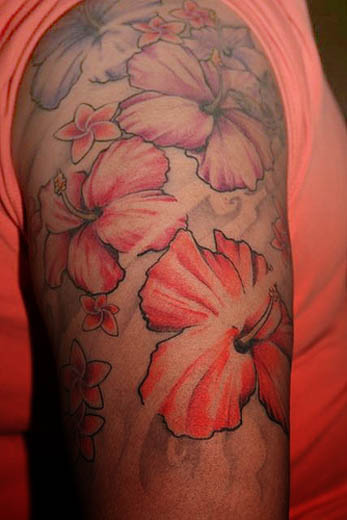 hawaiian flower tattoo designs