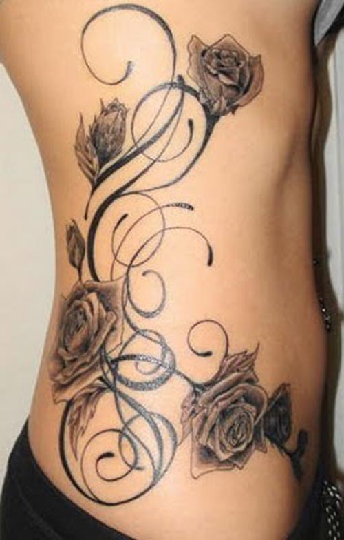 beautiful flower tattoos. girlfriend Cute Girl and Flower Tattoo beautiful flower tattoos. eautiful