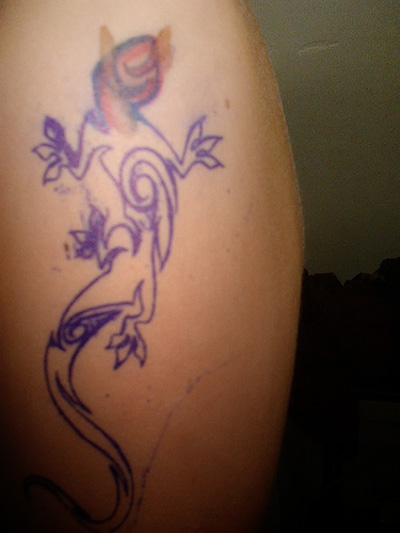 Tribal gecko tattoo designs