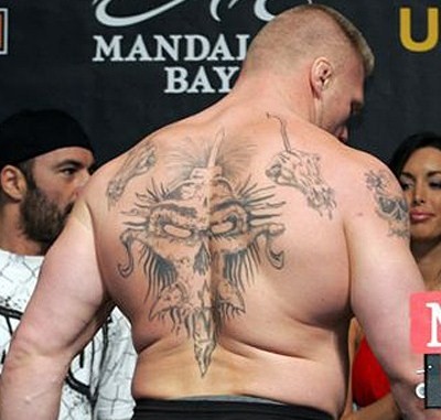 Brock Lesnar has quite a collection of tattoos including a large back piece