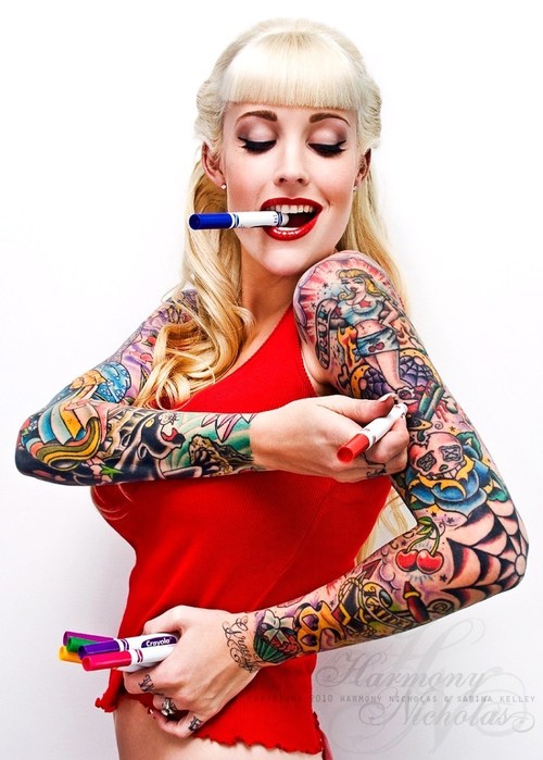 women tattoo sleeves