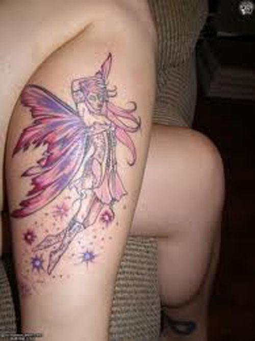 Tattoo uploaded by Johanne Dumais • Little fairy standing on the side of my  thigh on the tensor of the fasia lata. • Tattoodo